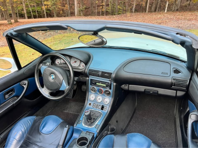 2002 BMW M Roadster in Alpine White 3 over Estoril Blue & Black Nappa