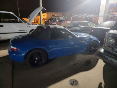 2002 BMW M Roadster in Laguna Seca Blue over Dark Gray & Black Nappa