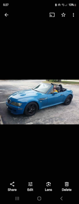 2002 BMW M Roadster in Laguna Seca Blue over Dark Gray & Black Nappa