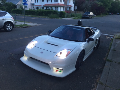 1991 Acura NSX in Grand Prix White over Red
