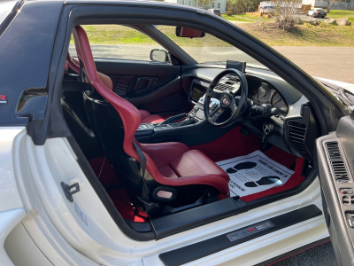 1991 Acura NSX in Grand Prix White over Red