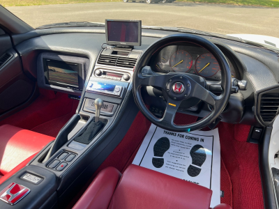 1991 Acura NSX in Grand Prix White over Red