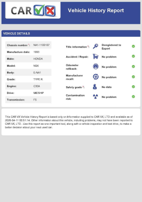1993 Acura NSX in Grand Prix White over Red
