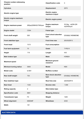 1993 Acura NSX in Grand Prix White over Red