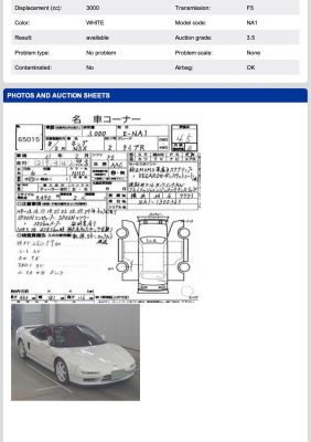 2003 Acura NSX in Grand Prix White over Black