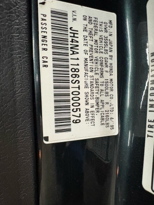 2001 Acura NSX in Green over Tan