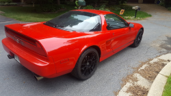 1996 Acura NSX in Formula Red over Tan