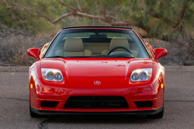 2005 Acura NSX in New Formula Red over Tan