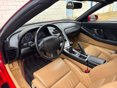 2005 Acura NSX in New Formula Red over Tan