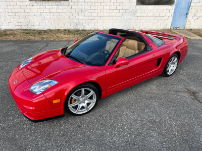2005 Acura NSX in New Formula Red over Tan