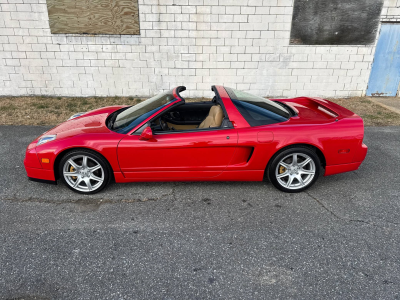 2005 Acura NSX in New Formula Red over Tan