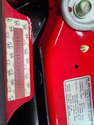 2005 Acura NSX in New Formula Red over Tan