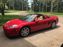2005 Acura NSX in New Formula Red over Tan