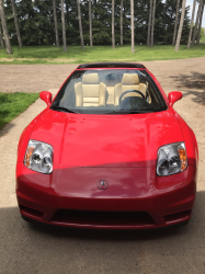 2005 Acura NSX in New Formula Red over Tan