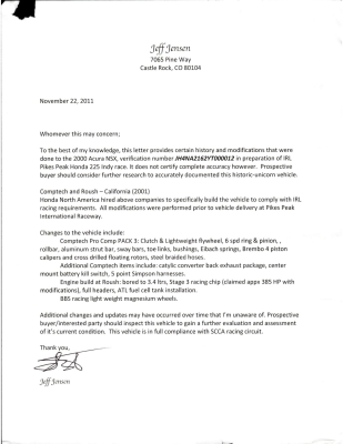 2000 Acura NSX in Monaco Blue over Black