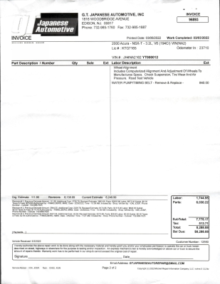 2000 Acura NSX in Monaco Blue over Black