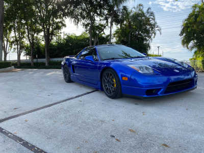 2004 Acura NSX in Long Beach Blue over Blue