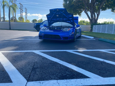 2004 Acura NSX in Long Beach Blue over Blue