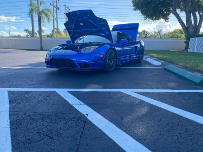 2004 Acura NSX in Long Beach Blue over Blue