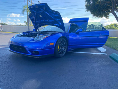 2004 Acura NSX in Long Beach Blue over Blue