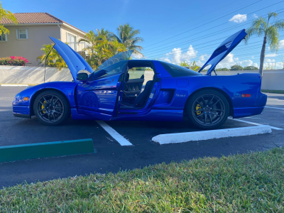 2004 Acura NSX in Long Beach Blue over Blue