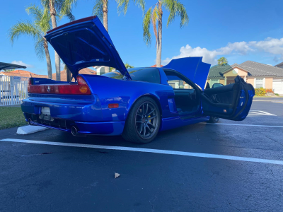 2004 Acura NSX in Long Beach Blue over Blue