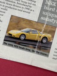 2002 Acura NSX in Spa Yellow over Black