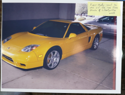 2002 Acura NSX in Spa Yellow over Black