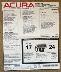 1999 Acura NSX in Kaiser Silver over Black