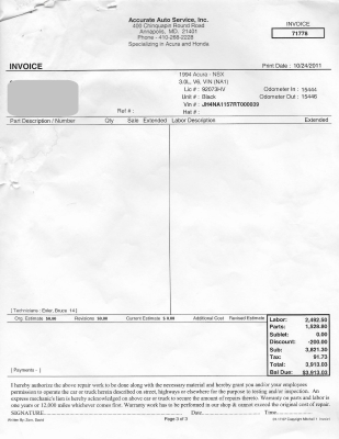 1994 Acura NSX in Berlina Black over Tan