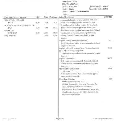 1994 Acura NSX in Berlina Black over Tan