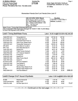 1994 Acura NSX in Berlina Black over Tan