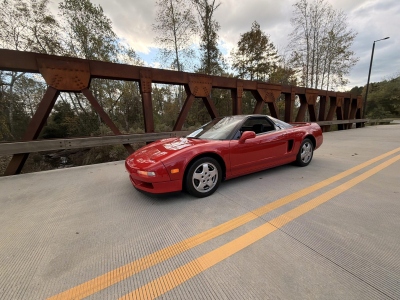 1992 Acura NSX in Formula Red over Black
