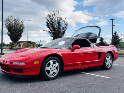 1992 Acura NSX in Formula Red over Black