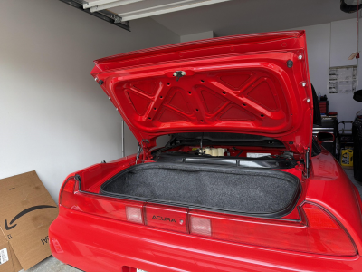 1992 Acura NSX in Formula Red over Black