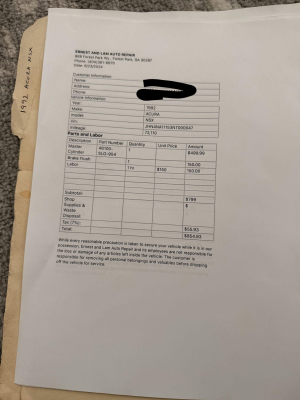 1992 Acura NSX in Formula Red over Black