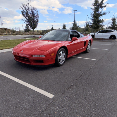 1992 Acura NSX in Formula Red over Black