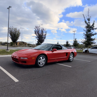 1992 Acura NSX in Formula Red over Black