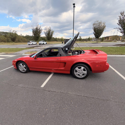 1992 Acura NSX in Formula Red over Black