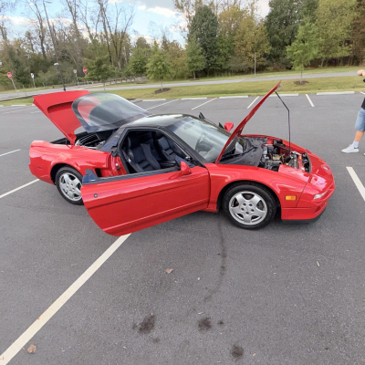 1992 Acura NSX in Formula Red over Black