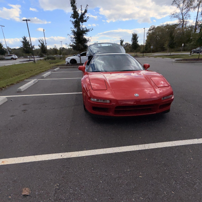 1992 Acura NSX in Formula Red over Black