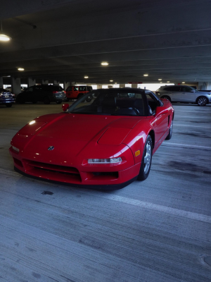 1992 Acura NSX in Formula Red over Black