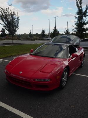 1992 Acura NSX in Formula Red over Black