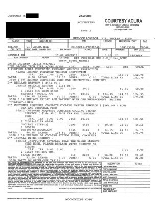 2001 Acura NSX in Spa Yellow over Black