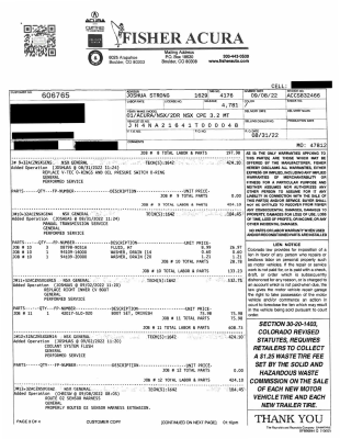 2001 Acura NSX in Spa Yellow over Black