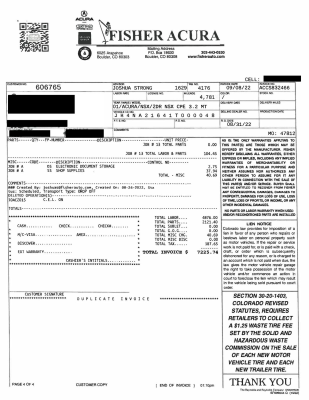 2001 Acura NSX in Spa Yellow over Black