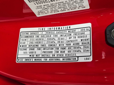 1994 Acura NSX in Formula Red over Black
