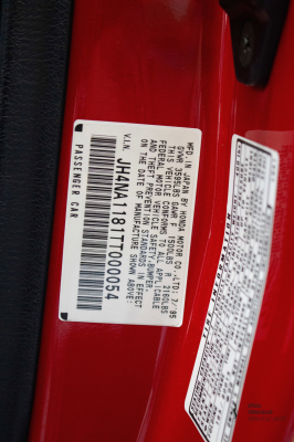 1996 Acura NSX in Formula Red over Black