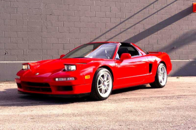 1996 Acura NSX in Formula Red over Black