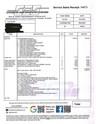 1993 Acura NSX in Berlina Black over Black